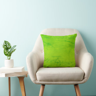 Coussin Cojín Decorativo Verde Lima con Textura - Acuarela