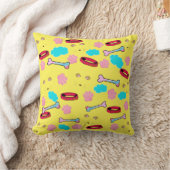 Coussin Col de chien mignon et conception d'os (Couverture)