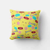 Coussin Col de chien mignon et conception d'os (Recto)