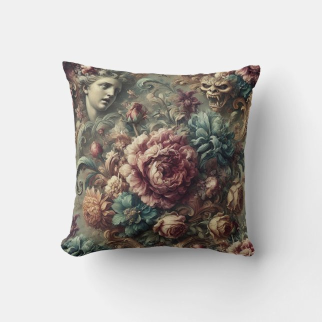 Coussin Colère Affectueuse – Gothique Victorien (Recto)