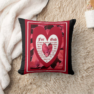 Coussin Coleus Gros plan avec John 3:16