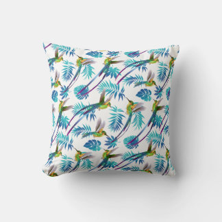 Coussin Colibri à queue longue tropicale