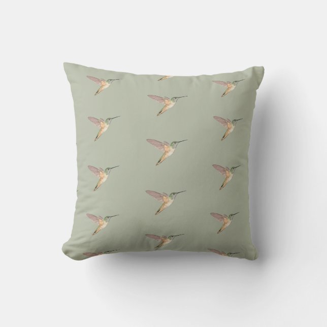 Coussin Colibri de Green Allen (Recto)
