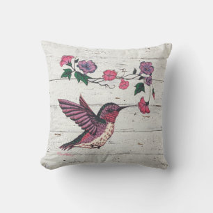 Coussin Colibri & Fleurs