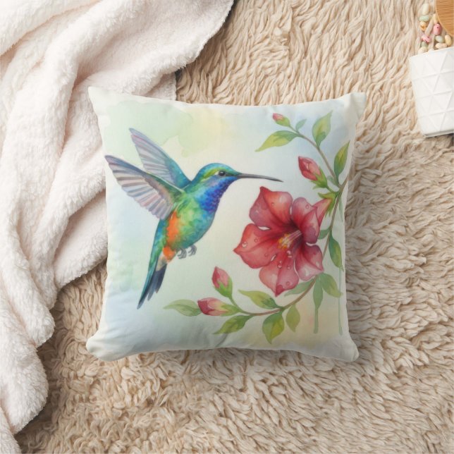 Coussin Colibri Minuscule Aquarelle (Couverture)