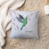 Coussin Colibri Rose Féminin Brillant (Couverture)