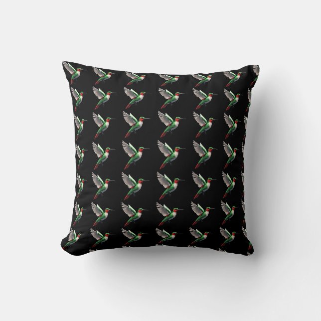 Coussin Colibri vert (Recto)
