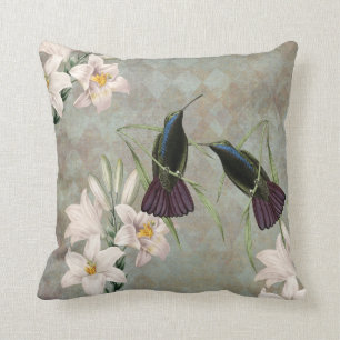 Coussin Colibris et lis