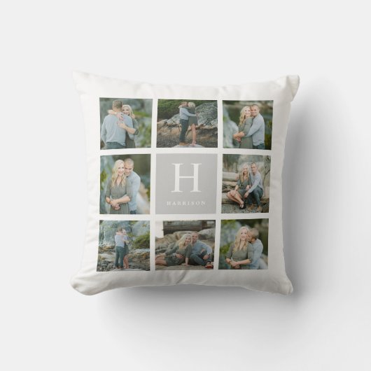 Coussin Collage classique de monogramme (Recto)