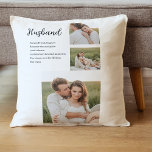 Coussin Collage Couple Photo & Romantique Mari Amour Cadea<br><div class="desc">Collage Couple Photo & Romantique Mari Amour Cadeau</div>