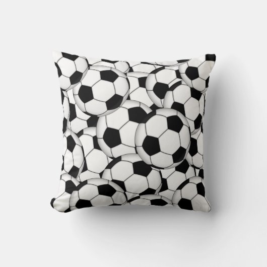 Coussin Collage de ballon de football (Recto)