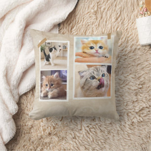 Coussin Collage de chats curieux