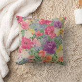 Coussin Collage de fleurs d'été aquarelle (Couverture)