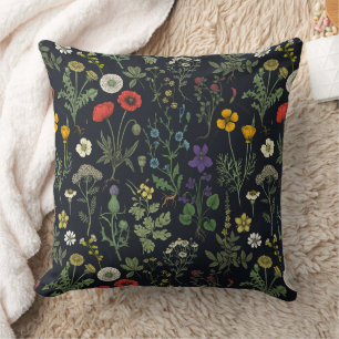 Coussin Collage de fleurs sauvages