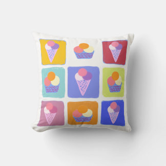 Coussin Collage de glaces colorées