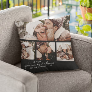 Coussin Collage de la bande photo moderne