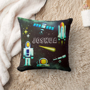 Coussin Collage de l'astronaute amusant personnalisé