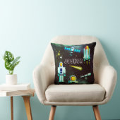 Coussin Collage de l'astronaute amusant personnalisé (Chaise)