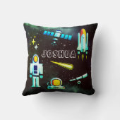 Coussin Collage de l'astronaute amusant personnalisé (Verso)