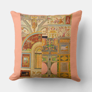 Coussin collage de motifs italiens baroques