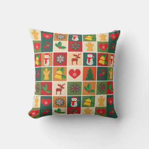 Coussin Collage de Noël