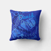 Coussin Collage de nom cool (Verso)