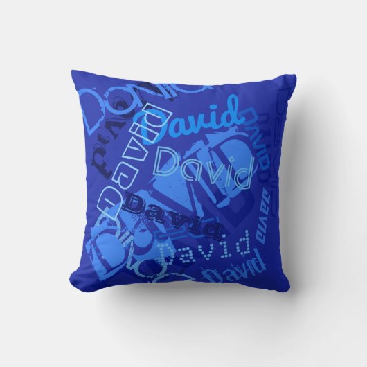 Coussin Collage de nom cool (Recto)