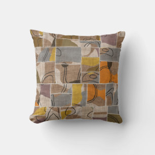 Coussin Collage de patchwork, motif de mixage de courtepoi