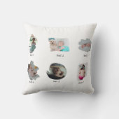 Coussin Collage de photos de bébé moderne (Verso)