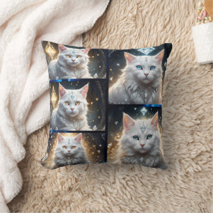 Coussin Collage de photos de chats en farine de persan bla