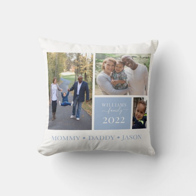 Coussin Collage de photos de famille (Recto)