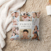 Coussin Collage de photos de famille avec monogramme perso (Couverture)