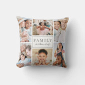 Coussin Collage de photos de famille avec monogramme perso (Recto)