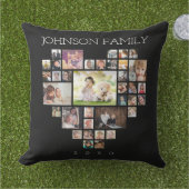 Coussin Collage de photos de famille (Personnaliser la pho (Herbe)