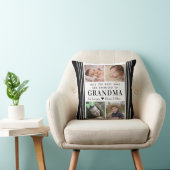 Coussin Collage De Photos De Grandma 4 Grandchildren (Chaise)