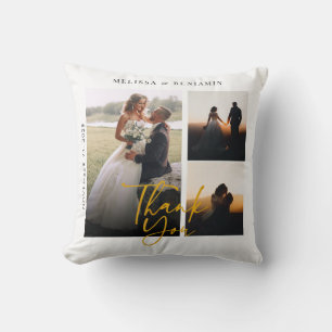 Coussin Collage de photos de mariage Cadeau de remerciemen