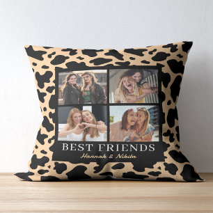Coussin Collage de photos de meilleur ami impression anima