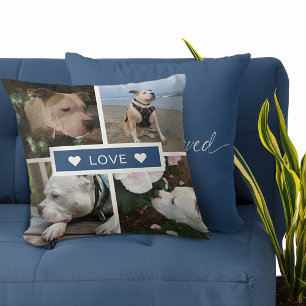 Coussin Collage de photos de sympathie pour animaux de com