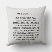 Coussin Collage de photos des petits-enfants (Verso)