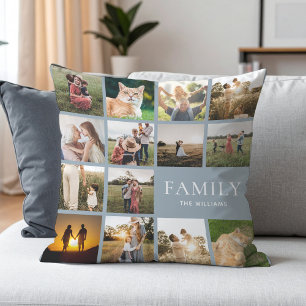 Coussin Collage de photos Famille personnalisée