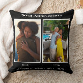 Coussin Collage de photos noir et blanc pour anniversaire  (Couverture)