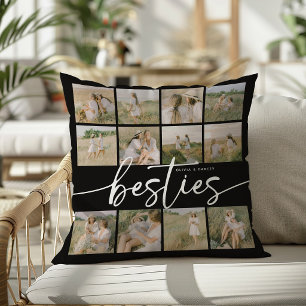 Coussin Collage de photos personnalisé des meilleures amie