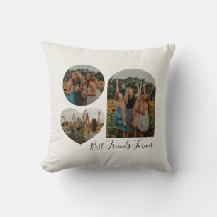 Coussin Collage de photos personnalisé pour meilleure amie