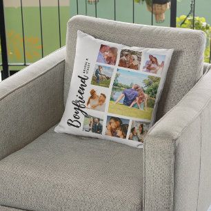 Coussin Collage de photos personnalisé pour petit ami
