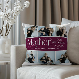 Coussin Collage de photos sentimental Cadeau pour maman