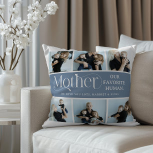 Coussin Collage de photos sentimental Cadeau pour maman