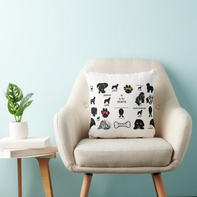 Coussin Collage de Terre-Neuve (Chaise)
