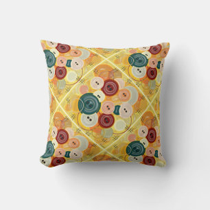 Coussin Collage des boutons dimensionnels