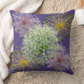 Coussin Collage Fleur de Ail Blanc Esthétique (Couverture)