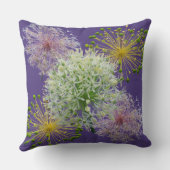 Coussin Collage Fleur de Ail Blanc Esthétique (Verso)